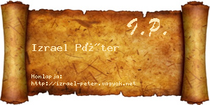 Izrael Péter névjegykártya
